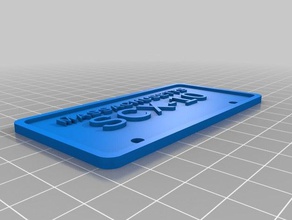 meu personalizados de placa licença sinais e logotipos personalizado 3d print model - Mito3D