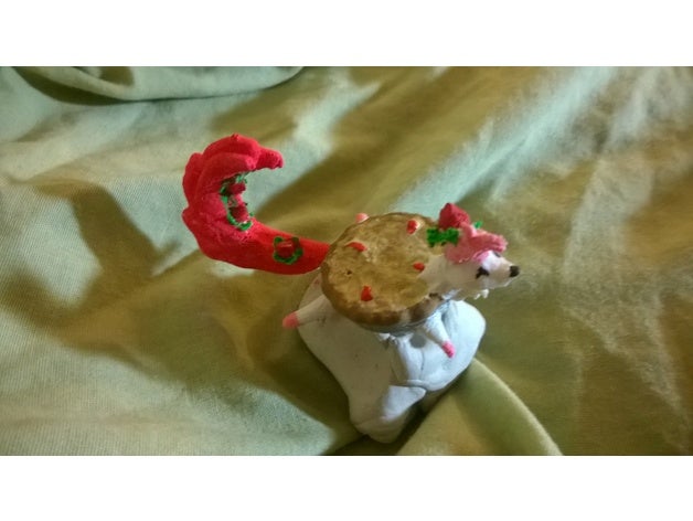 strawberrypiecat heykeller kedi sevimli tatlı uçan gıda tüylü kitty pasta çilek 3D print model - Mito3D