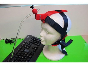 la tête du pointeur de casco licornio ordinateur l'accès ergotherapie le handicap produit apoyo appareil d'assistance technologie cabeza cabezal discapacidad ordenador pulsar push 3d print model - Mito3D