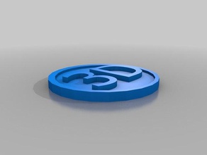 logotipo em 3d sinais e logotipos círculo 3d print model - Mito3D