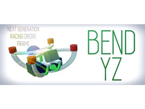 bendyz - next gen racing drone telaio v01 La stampa 3d 2017 2018 piegare piegate di carbonio cerchio durevole veloce fotogramma generazione metà luce basso nect prototipo a forma ultra molto 3d print model - Mito3D