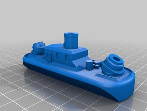 argamassa reforçada A impressão 3d ironclad ironclads de canhão navio 3d print model - Mito3D