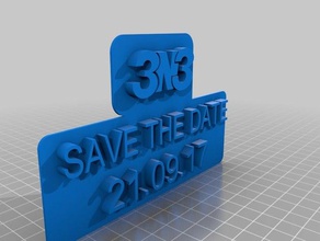 savethedategrilon3 A impressão 3d 3d print model - Mito3D