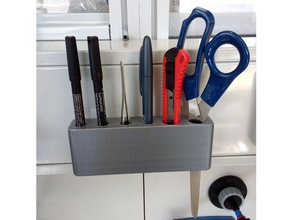 magnetic holder pens scissors tweezers etc magnetischer halter f r stifte scheren pinzetten tool holders & boxes pen 3d print model - Mito3D