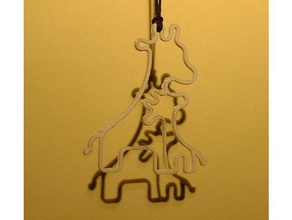 girafe pendentif de la mode 3dprintable le charme cool facile rapide cintre bijoux les sketchup 3d print model - Mito3D