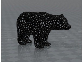 ours de voronoi animaux l'ours 3d print model - Mito3D
