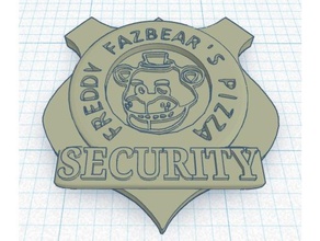 fnaf security guard badge costume 3d print model - Mito3D