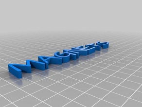 Magnete text kundengebundene 3d print model - Mito3D