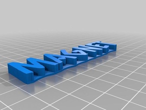 magnet text 2 customized 3d print model - Mito3D