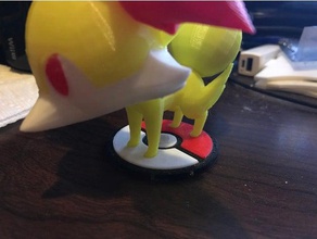 poke bola de la base fennekin criaturas pokemon 3d print model - Mito3D