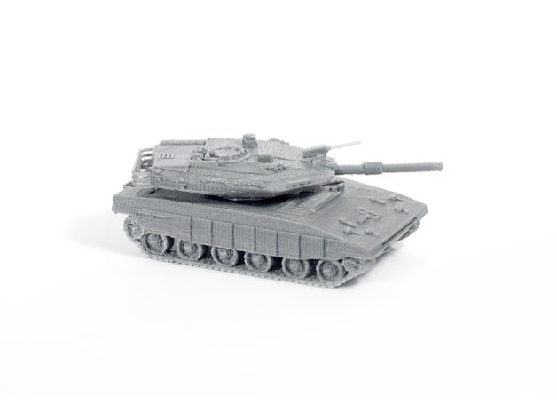 tanque merkava modelo simples kit veículos 3D print model - Mito3D