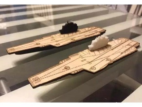 3d & laser cut chinese aircraft carrier liaoning toys games printing lasercut 3d print model - Mito3D