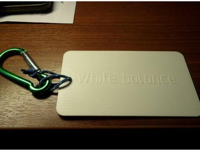 white balance card camera 3d print model - Mito3D