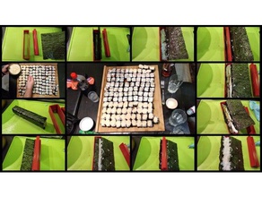 maki maker sensoy nori cucina & sala da pranzo makisushi il sushi di aiuto rotolo 3d print model - Mito3D