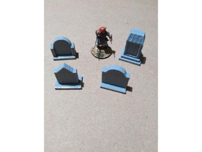 çeşitli mezar wargames binalar ve yapılar frostgrave mezarlık wargame 3d print model - Mito3D