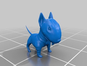 bullterrier animali chien cane cani hund kampfhund perro 3d print model - Mito3D