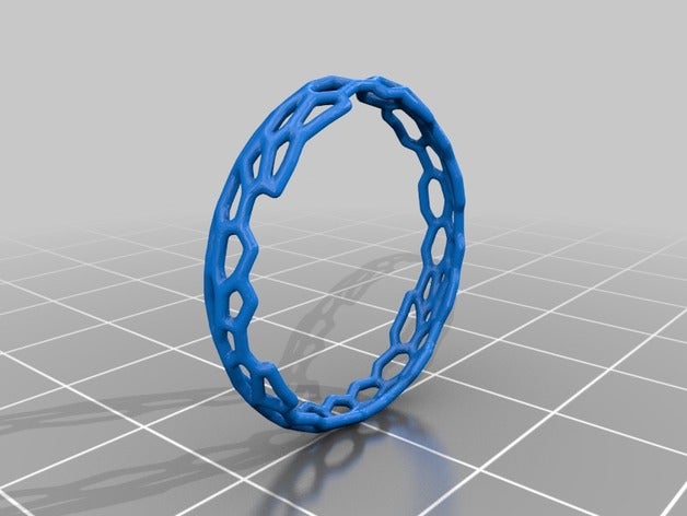 fino anillo la joyería celular 3D print model - Mito3D