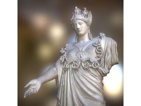 athena farnese umut tarama ve kopyaları 3d baskı 3 Boyutlu Tarama zanaat kültürel miras Tanrı tanrıça Yunan kask mitoloji din Roma heykel mızrak savaş bilgelik 3d print model - Mito3D
