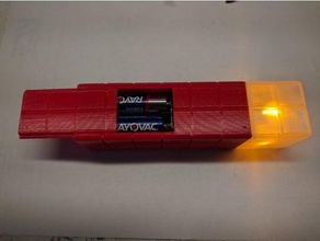 minecraft torch - sliding battery door 3d printing flashforge light mine craft night 3d print model - Mito3D