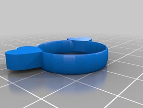 cuore anello La stampa 3d 3d print model - Mito3D