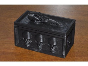 skull-box Container 3d print model - Mito3D