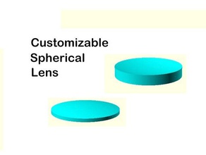 personalizable lente esférica de física y astronomía la cóncava convexo diy las lentes openscad ópticas óptica plástico sla 3d print model - Mito3D
