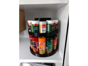 spice latas de carrossel cozinha e sala jantar armazenamento openscad especiarias organizador 3d print model - Mito3D