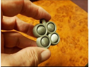 4 Kugeln Gefangenen Schlüsselanhänger captive Bereich fidget keychain - Spielzeug 3d print model - Mito3D