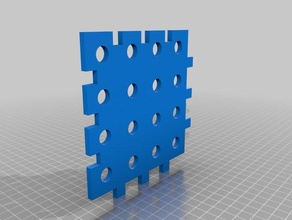 puzzle tile 12mm holes 4x4 puzzles 3d print model - Mito3D
