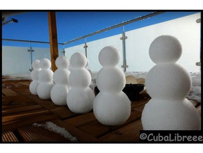 muñeco de nieve fabricante moldes ahorro material snoman molde 3d print model - Mito3D