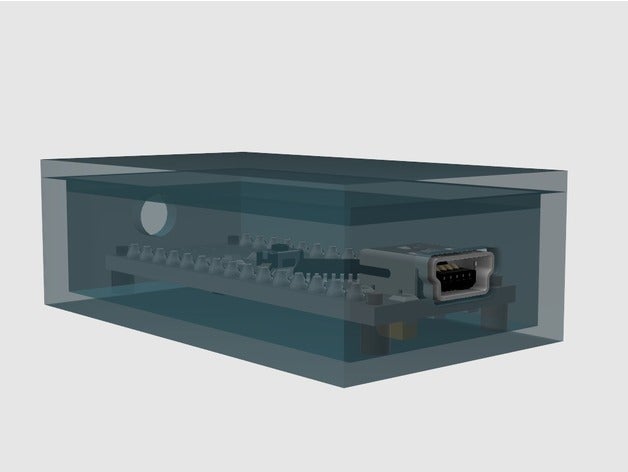 arduino nano box - Elektronik Fall Projekt Projekt-box usb-Loch Draht Loch 3D print model - Mito3D