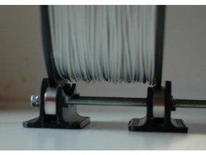 small universal filament spool holder -- works also full new spools 3d printer accessories 3d print model - Mito3D