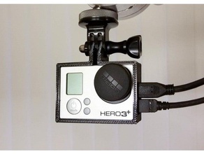 gopro hero 3 migliorato superiore inferiore supporti per il telaio la fotocamera 3d print model - Mito3D