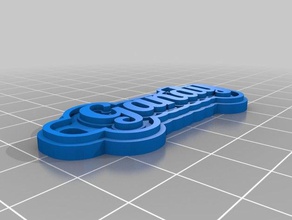 mi personalizar de varias líneas la etiqueta gandy llaveros personalizado 3d print model - Mito3D