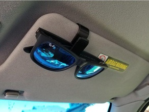 sunglasses car sun visor clip organization rayban holder 3d print model - Mito3D