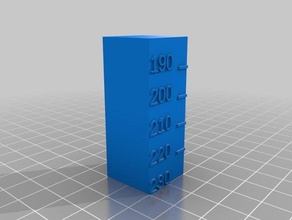 190 230 temperatura de calibração torre A impressão 3d testes personalizado 3d print model - Mito3D