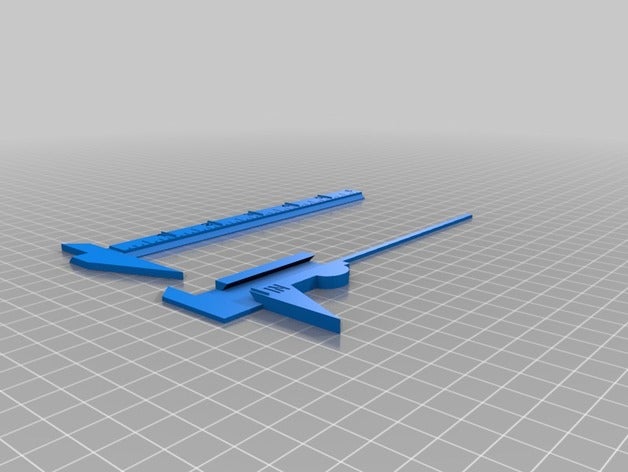 slim caliper inch 3d printing 3D print model - Mito3D