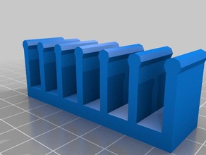 paramétrico de alambre organizador 10 mm x 20 6 ranuras diy personalizado 3d print model - Mito3D