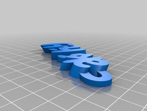 my customized iamburny's v2 text - name keyring keyfob keychains 3d print model - Mito3D
