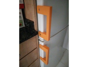 freezer door handle kitchen & dining 3d print model - Mito3D