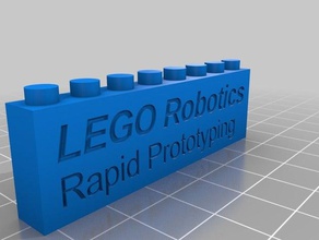 parametric lego sign generator playsets compatible openscad 3d print model - Mito3D