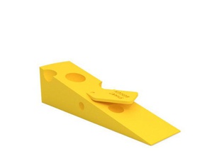 door stop - cheese organization accessories accessory autodesk bedroom cool decor decoration decorative doorstop fun funny thing fusion 360 home household kitchen living room office organisation organize play practical printed one piece strong unique 3d print model - Mito3D