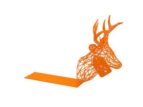 christmas bookend - deer office 123d 3d animal voronoi amazingdesign animals autodesk book bookends bookmark bookmarks books bookshelf decoration decorations decor decorative design designproject fun funny fusion 360 humor merry moose organization practical reading reindeer thingiverse tinkercad ultimaker unique useful 3d print model - Mito3D