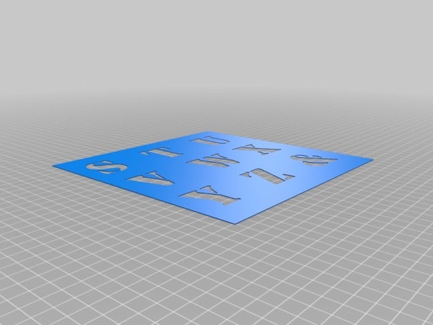 buchstaben schablonen Buchstaben-Vorlage lackieren malen tools airbrush grafiti schablone stormtrooper - Vorlage zahlen 3D print model - Mito3D