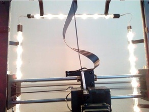 wanhao i3 plus ikea ledberg brackets 3d printer accessories lighting led holder strip printbed 3d print model - Mito3D