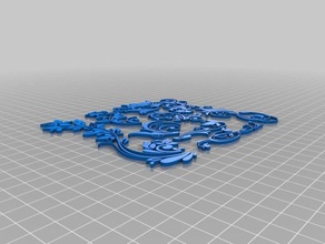 floral ornamentsscrap 3d printing 3d print model - Mito3D