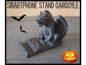 universal gargoyle stand mobile phone halloween holder iphone samsung support 3d print model - Mito3D