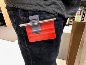 rodo pente de bolso-clip os acessórios clipe decalque decalques faca exacto porta-faca ímã bolso sinal 3d print model - Mito3D