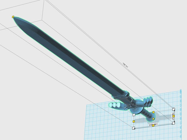 remix - fully assembled master sword nearly 1100mm tall toys & games 3D print model - Mito3D