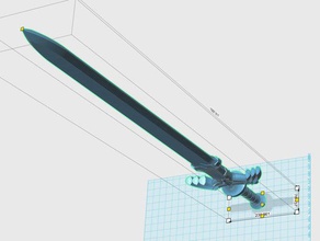 remix - fully assembled master sword nearly 1100mm tall toys & games 3d print model - Mito3D